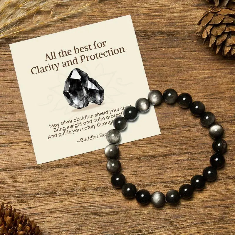 Fortune Jewel "All the Best for Love and Harmony" Stone Quartz Bracelet Includes Gift Message Card Fortune Jewel