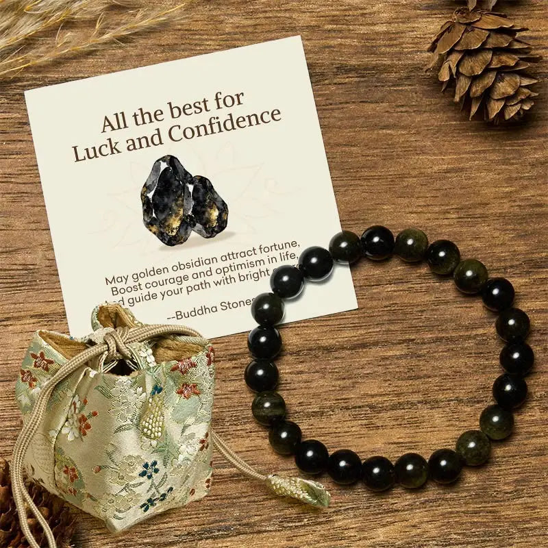 Fortune Jewel "All the Best for Love and Harmony" Stone Quartz Bracelet Includes Gift Message Card Fortune Jewel
