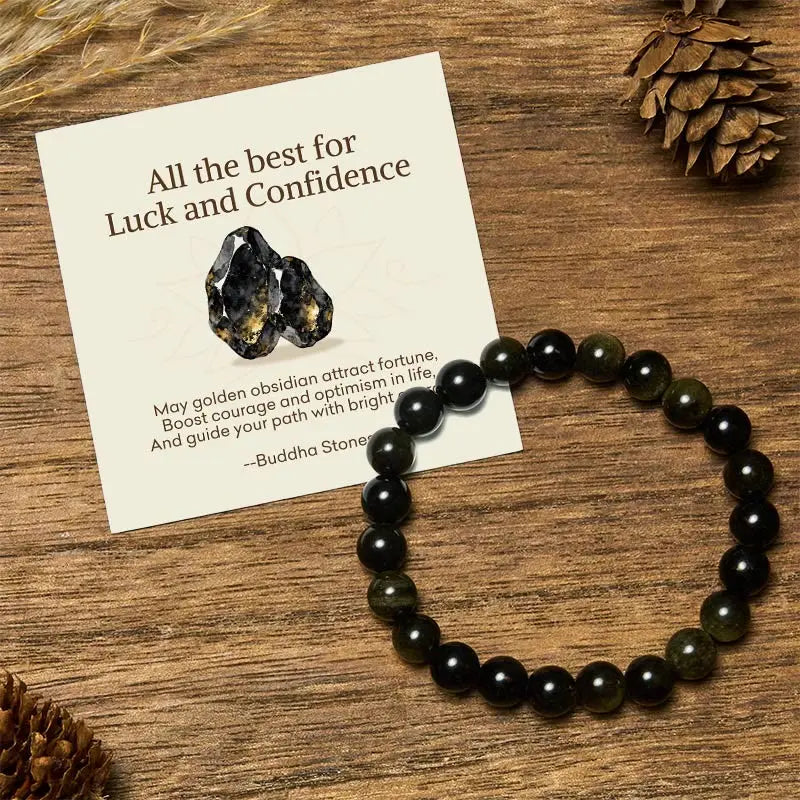 Fortune Jewel "All the Best for Love and Harmony" Stone Quartz Bracelet Includes Gift Message Card Fortune Jewel