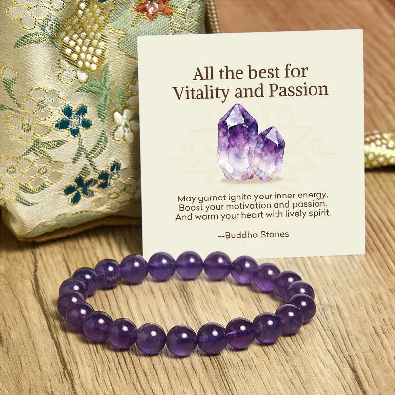 Fortune Jewel "All the Best for Love and Harmony" Stone Quartz Bracelet Includes Gift Message Card Fortune Jewel