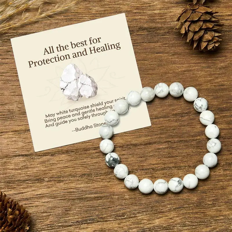 Fortune Jewel "All the Best for Love and Harmony" Stone Quartz Bracelet Includes Gift Message Card Fortune Jewel