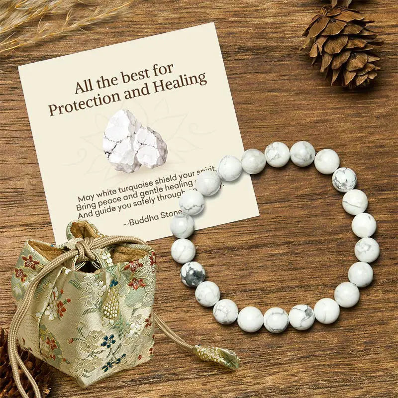 Fortune Jewel "All the Best for Love and Harmony" Stone Quartz Bracelet Includes Gift Message Card Fortune Jewel