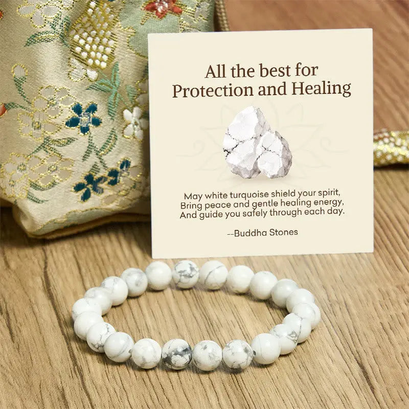 Fortune Jewel "All the Best for Love and Harmony" Stone Quartz Bracelet Includes Gift Message Card Fortune Jewel