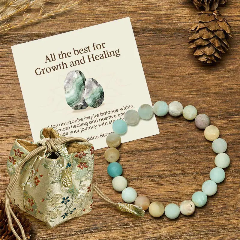 Fortune Jewel "All the Best for Love and Harmony" Stone Quartz Bracelet Includes Gift Message Card Fortune Jewel