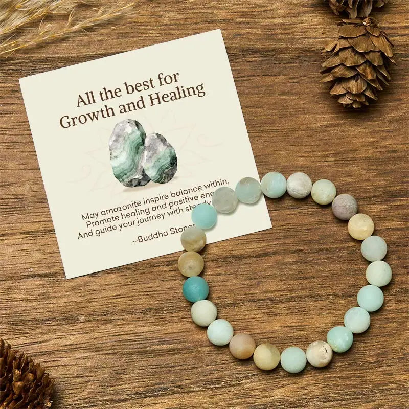 Fortune Jewel "All the Best for Love and Harmony" Stone Quartz Bracelet Includes Gift Message Card Fortune Jewel