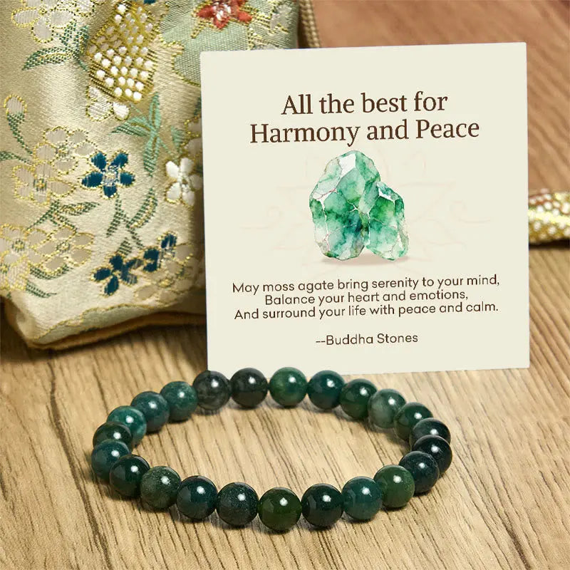 Fortune Jewel "All the Best for Love and Harmony" Stone Quartz Bracelet Includes Gift Message Card Fortune Jewel