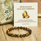 Fortune Jewel "All the Best for Love and Harmony" Stone Quartz Bracelet Includes Gift Message Card Fortune Jewel