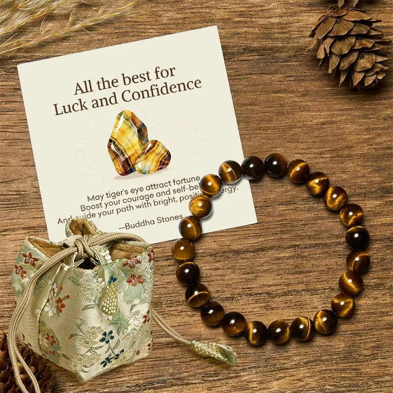 Fortune Jewel "All the Best for Love and Harmony" Stone Quartz Bracelet Includes Gift Message Card Fortune Jewel