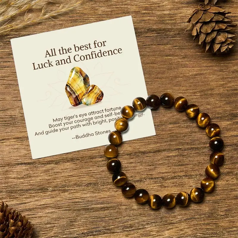 Fortune Jewel "All the Best for Love and Harmony" Stone Quartz Bracelet Includes Gift Message Card Fortune Jewel