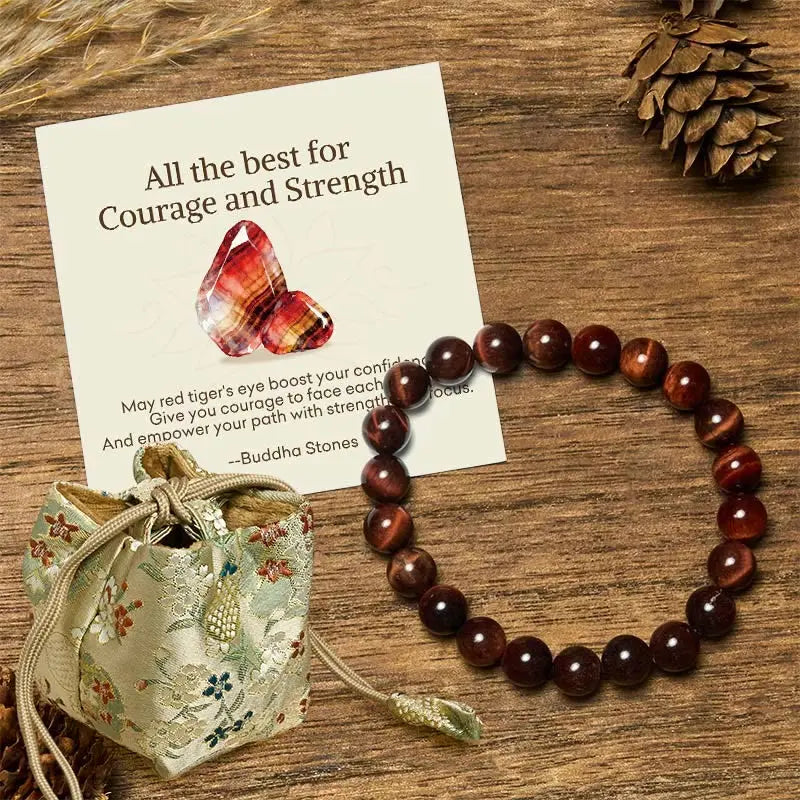 Fortune Jewel "All the Best for Love and Harmony" Stone Quartz Bracelet Includes Gift Message Card Fortune Jewel