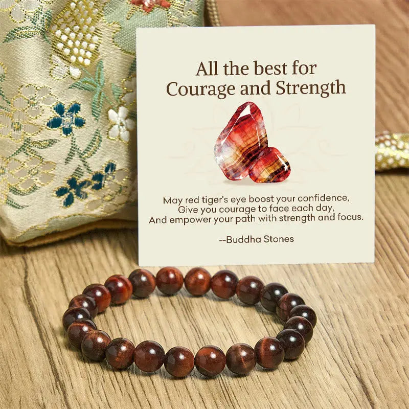 Fortune Jewel "All the Best for Love and Harmony" Stone Quartz Bracelet Includes Gift Message Card Fortune Jewel