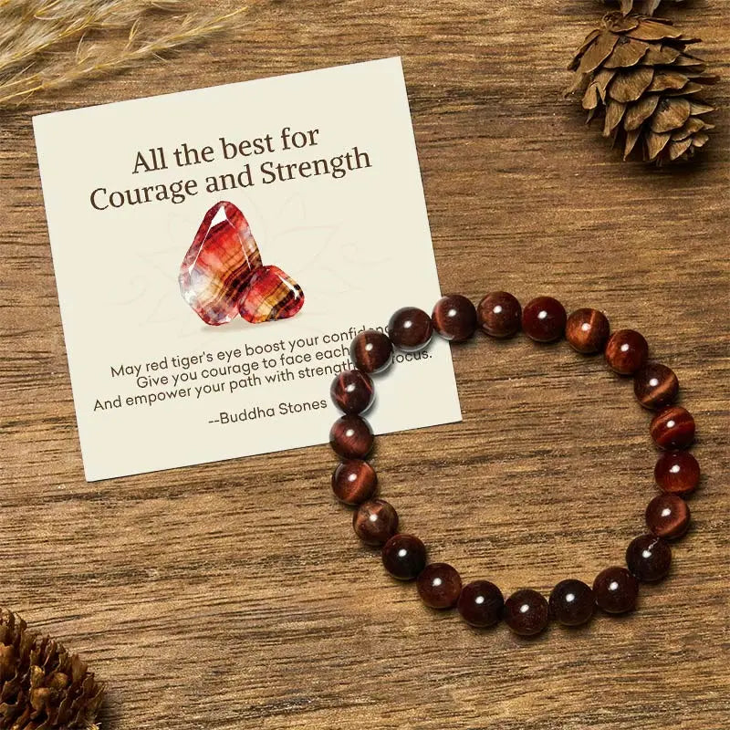 Fortune Jewel "All the Best for Love and Harmony" Stone Quartz Bracelet Includes Gift Message Card Fortune Jewel