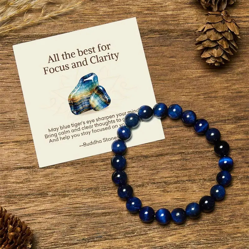 Fortune Jewel "All the Best for Love and Harmony" Stone Quartz Bracelet Includes Gift Message Card Fortune Jewel