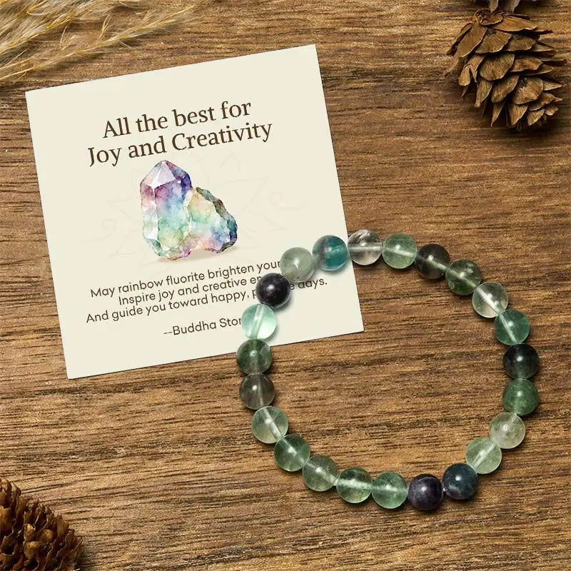 Fortune Jewel "All the Best for Love and Harmony" Stone Quartz Bracelet Includes Gift Message Card Fortune Jewel
