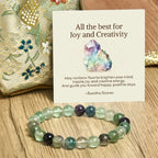 Fortune Jewel "All the Best for Love and Harmony" Stone Quartz Bracelet Includes Gift Message Card Fortune Jewel