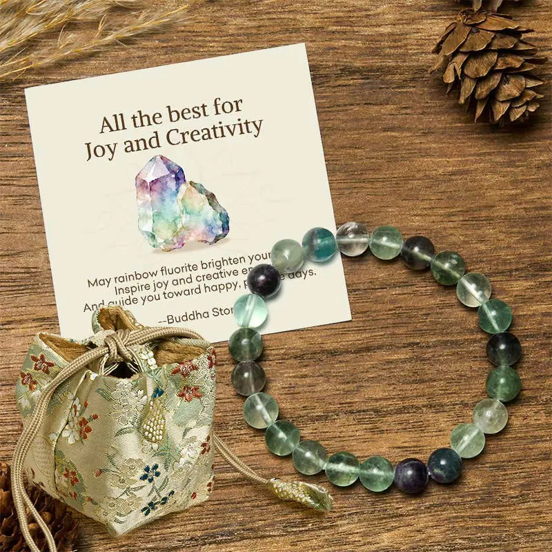 Fortune Jewel "All the Best for Love and Harmony" Stone Quartz Bracelet Includes Gift Message Card Fortune Jewel
