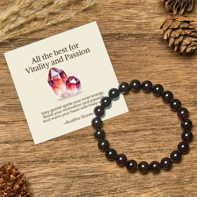 Fortune Jewel "All the Best for Love and Harmony" Stone Quartz Bracelet Includes Gift Message Card Fortune Jewel