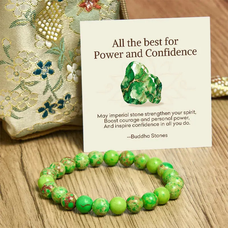 Fortune Jewel "All the Best for Love and Harmony" Stone Quartz Bracelet Includes Gift Message Card Fortune Jewel