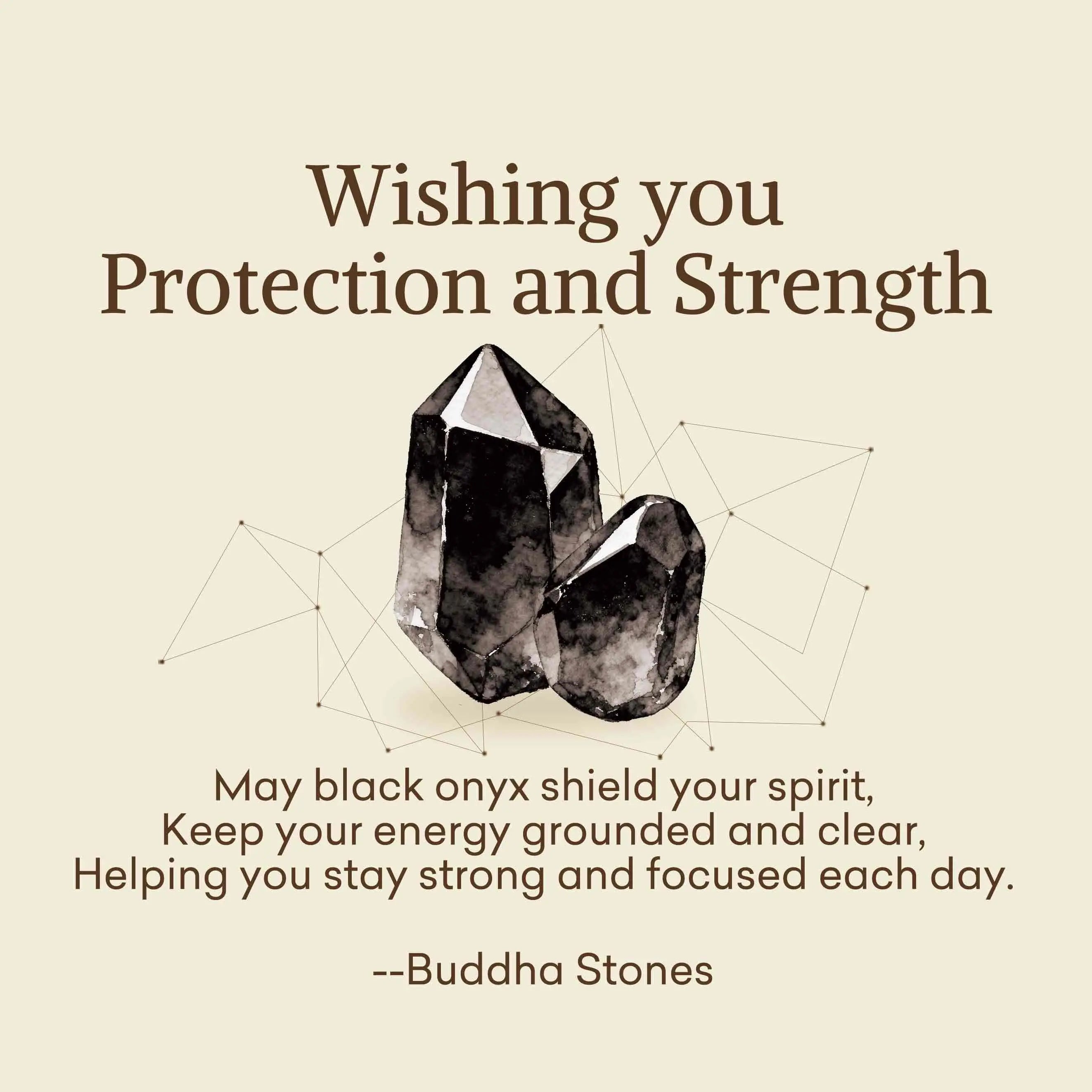Fortune Jewel "Wishing You Protection and Strength" Black Onyx Bracelet Includes Gift Message Card Fortune Jewel