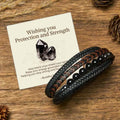 Fortune Jewel "Wishing You Protection and Strength" Black Onyx Bracelet Includes Gift Message Card Fortune Jewel