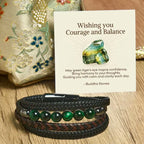 Fortune Jewel "Wishing You Courage and Balance" Green Tiger Eye Bracelet Includes Gift Message Card Fortune Jewel