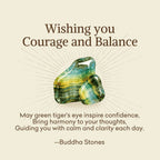 Fortune Jewel "Wishing You Courage and Balance" Green Tiger Eye Bracelet Includes Gift Message Card Fortune Jewel