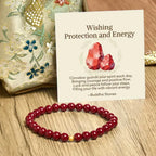Fortune Jewel "Wishing Protection and Energy" Cinnabar Bracelet Includes Gift Message Card Fortune Jewel