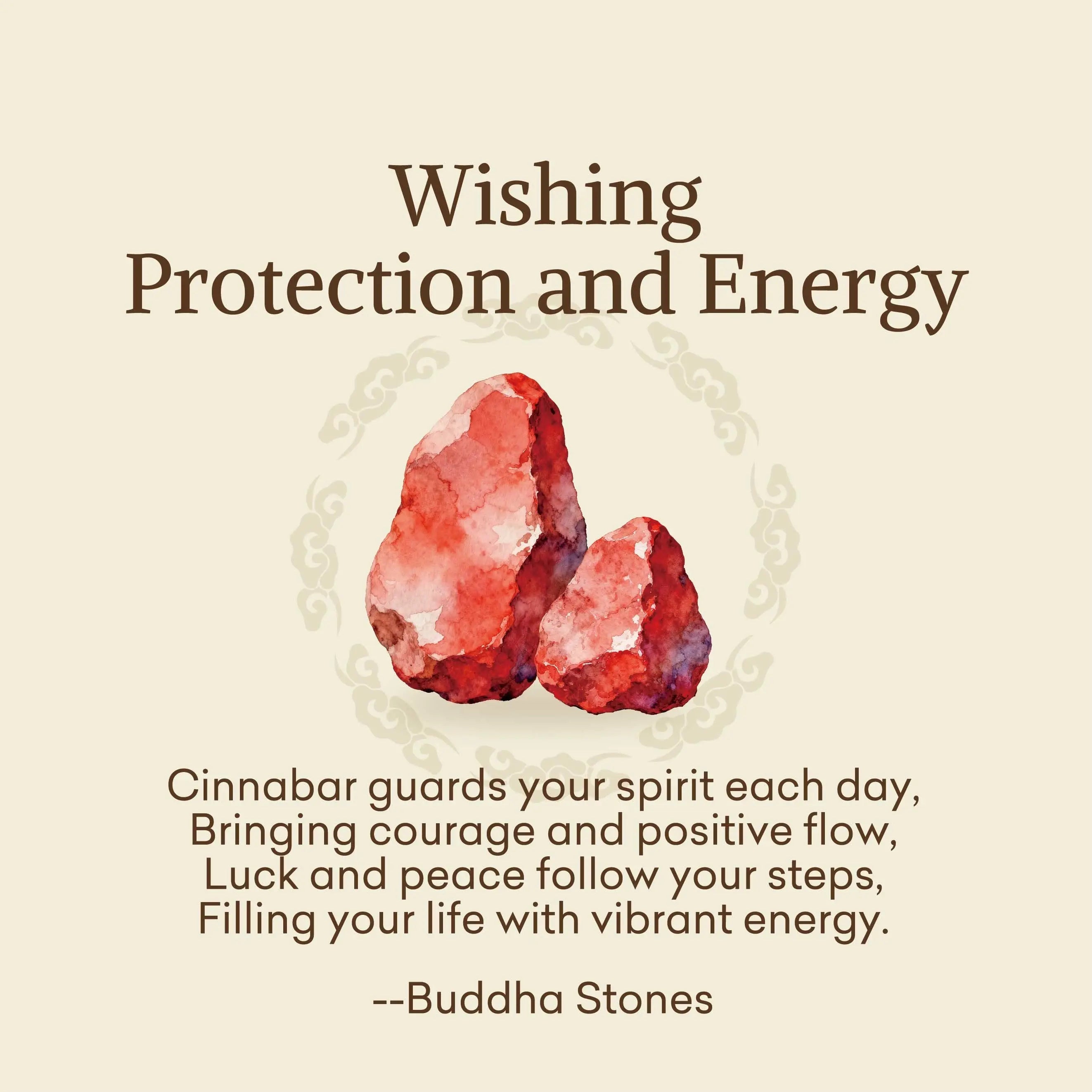 Fortune Jewel "Wishing Protection and Energy" Cinnabar Bracelet Includes Gift Message Card Fortune Jewel