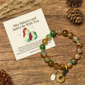 Fortune Jewel "May Balance and Safety Be With You"Peacock Agate Bracelet Includes Gift Message Card Fortune Jewel
