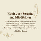 Buddha Stones "Hoping for Serenity and Mindfulness" Bodhi Lotus Mala Includes Gift Message Card Fortune Jewel