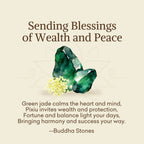 Fortune Jewel "Sending Blessings of Wealth and Peace" PiXiu Jade Bracelet Includes Gift Message Card Fortune Jewel