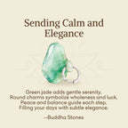Fortune Jewel "Sending Calm and Elegance"Titanium Steel Jade Earrings Includes Gift Message Card Fortune Jewel