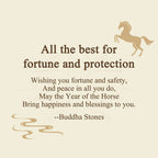 Buddha Stones "All the Best for Fortune and Protection" Year of the Horse Includes Gift Message Card Fortune Jewel