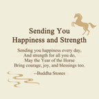 Fortune Jewel "Sending You Happiness and Strength" Year of the Horse String Includes Gift Message Card - Fortune Jewel