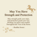 Buddha Stones "May You Have Strength and Protection" Year of the Horse Includes Gift Message Card Fortune Jewel