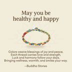 Fortune Jewel "May you be healthy and happy" Lucky Multicolored Bracelet Includes Gift Message Card Fortune Jewel