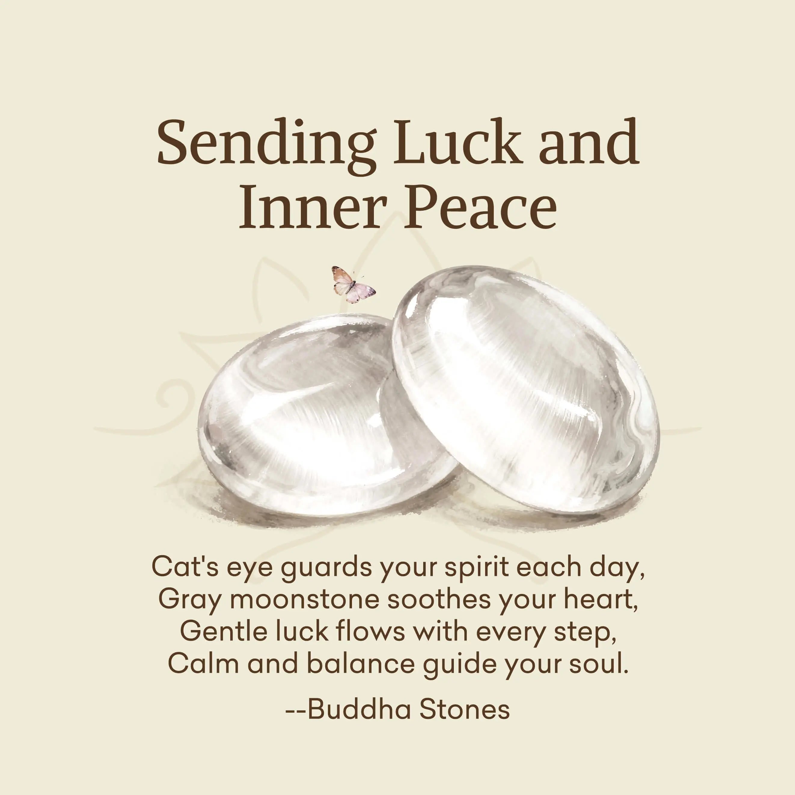 Fortune Jewel "Sending Luck and Inner Peace" Cat's Eye Butterfly Bracelet Includes Gift Message Card Fortune Jewel