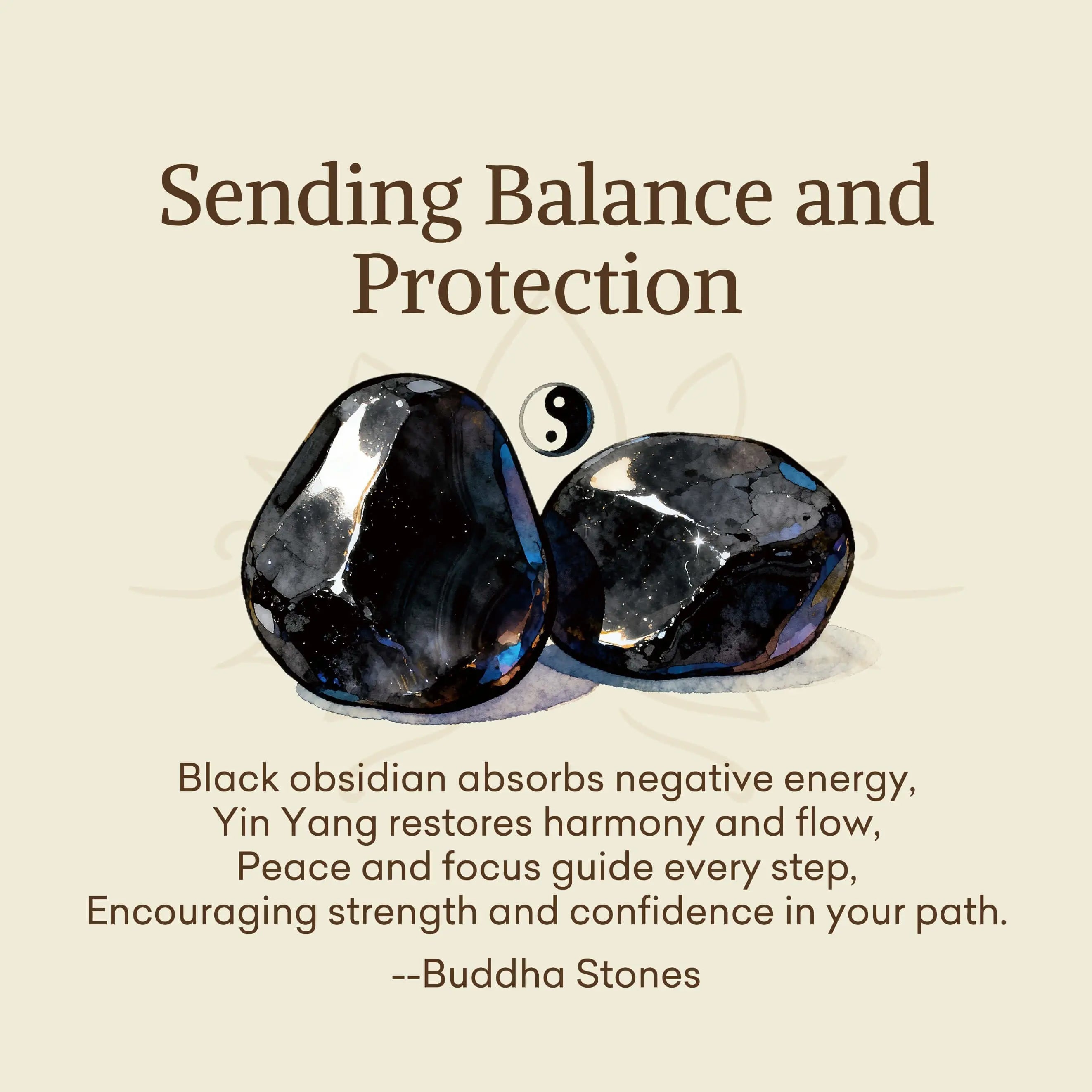 Fortune Jewel "Sending Balance and Protection" Obsidian Yin Yang Necklace Includes Gift Message Card Fortune Jewel