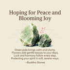 Fortune Jewel "Hoping for Peace and Blooming Joy" Green Jade Bracelet Includes Gift Message Card Fortune Jewel