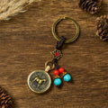 Fortune Jewel Year of the Horse Bringing in Wealth and Treasure Brass Key Chain Fortune Jewel