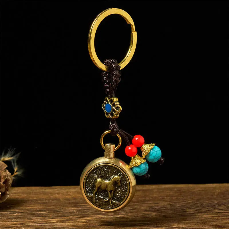 Fortune Jewel "Hoping You Success and Good Luck" Year of the Horse Key Chain Includes Gift Message Card Fortune Jewel
