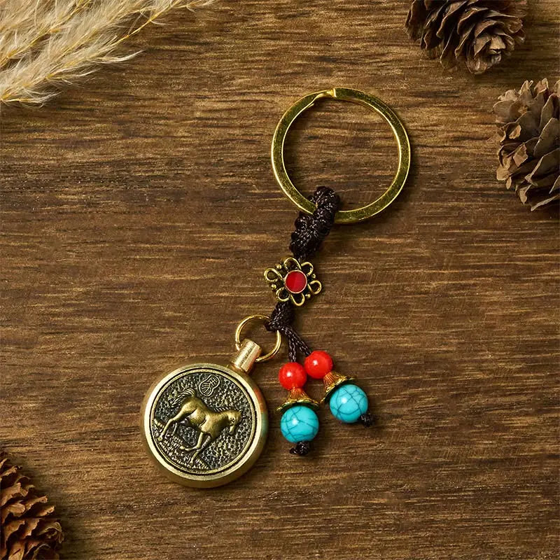 Fortune Jewel "Hoping You Success and Good Luck" Year of the Horse Key Chain Includes Gift Message Card Fortune Jewel