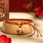 Fortune Jewel Chinese Zodiac Year of the Horse Red String Luck Braided Bracelet