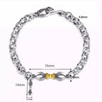 Fortune Jewel Retro Om Mani Padme Hum Vajra Copper Calm Bracelet Fortune Jewel