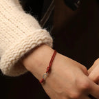 Fortune Jewel 925 Sterling Silver Hook Design Red String Strength Colorful Bracelet Fortune Jewel