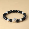 Fortune Jewel 999 Sterling Silver Year Of The Horse Natural Black Obsidian Bodhi Seed Strength Bracelet Fortune Jewel