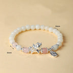 Fortune Jewel 999 Sterling Silver Year Of The Horse Natural Black Obsidian Bodhi Seed Strength Bracelet Fortune Jewel