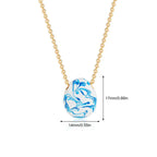 Buddha Stones Copper Wealth Healing Water Drop Shape Pendant Necklace Fortune Jewel