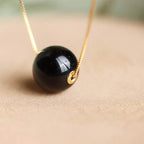 Fortune Jewel 925 Sterling Silver Amber Round Bead Confidence Focus Pendant Necklace Fortune Jewel