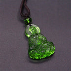 Fortune Jewel Liuli Crystal Medicine Buddha Serenity Necklace Pendant Fortune Jewel